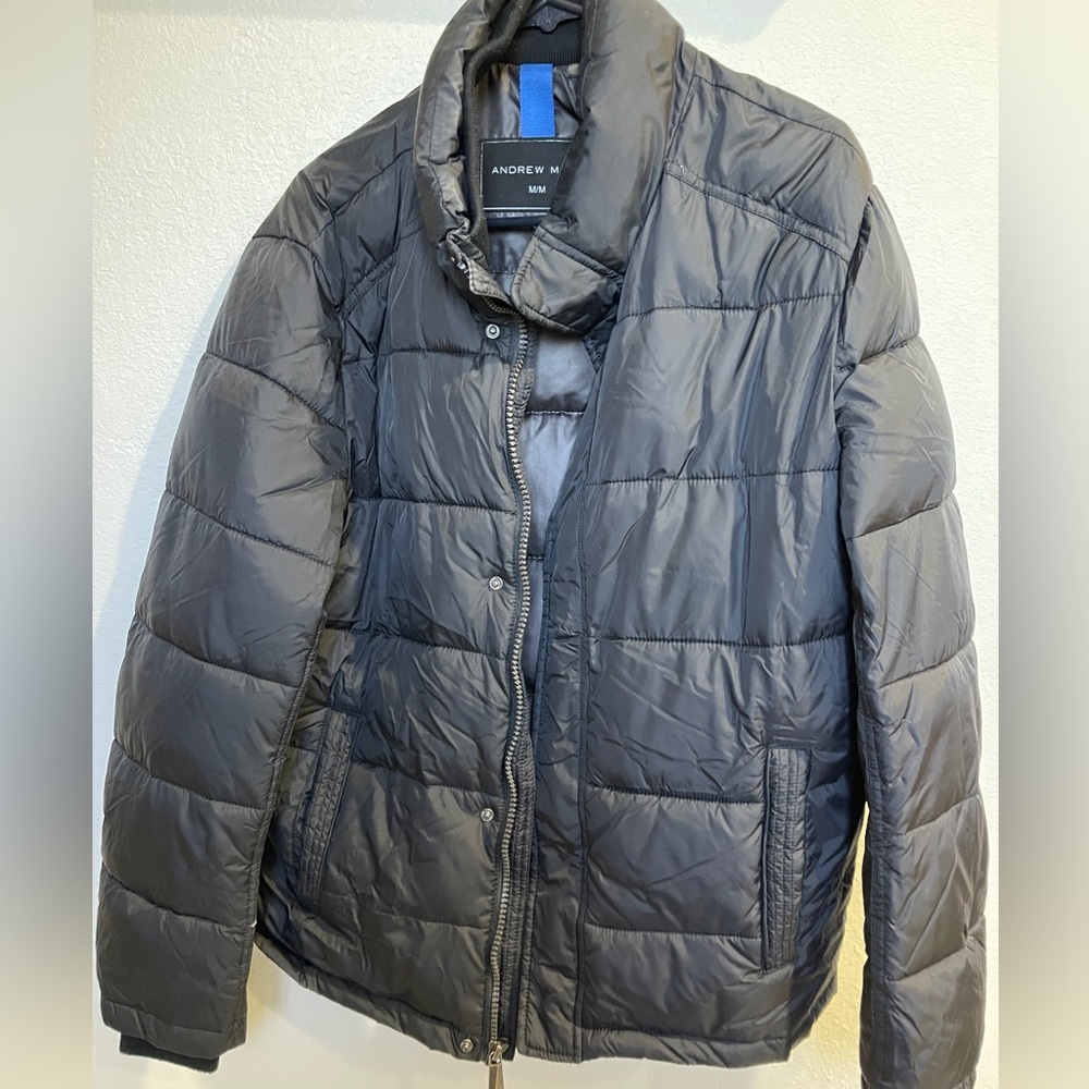 Andrew Marc Charcoal Puffer Jacket